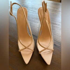✨ PrettyLittleThing Clear Slingback Heels | Size 7 | Never Worn